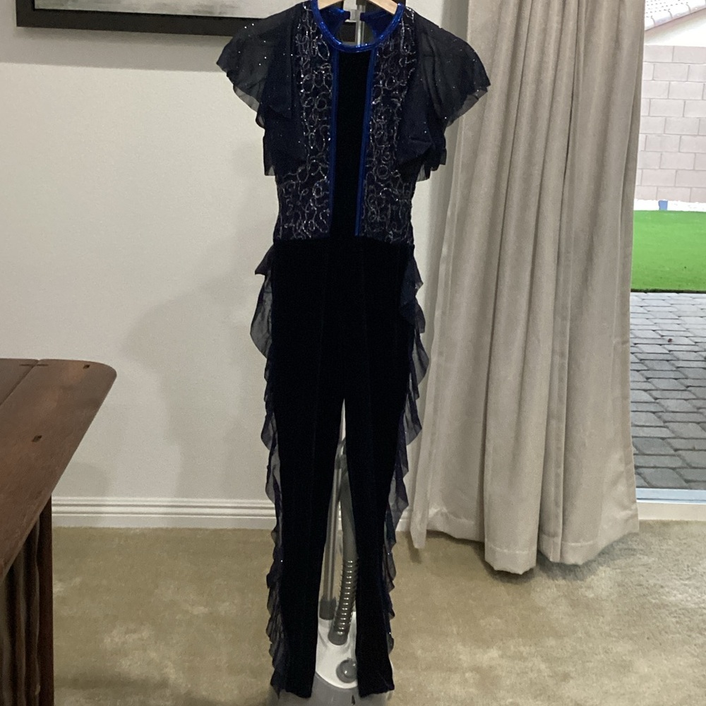 Wish Midnight Blue Sequin Jumpsuit